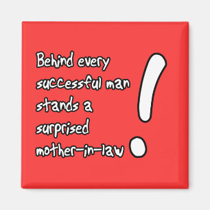 Aimant Humour drôle étonné d'aimant de belle-mère