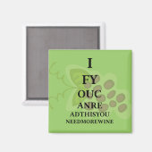 Aimant Humour du vin (Recto/Verso)