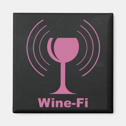 Aimant Humour Louveur de vin Wine-Fi (Devant)