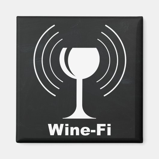 Aimant Humour Louveur de vin Wine-Fi (Devant)