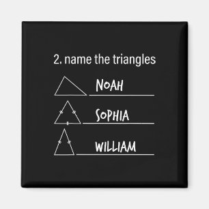 Aimant Humour Mathématique Nom Amusant Les Triangles Noé 