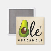 Aimant Humour Ole Guacamole Avocado (Recto/Verso)