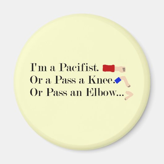 Aimant Humour pacifiste mixed martial art (Devant)