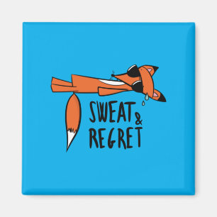 Aimant Humour Renard Épuisé Drôle Regret Sueurs