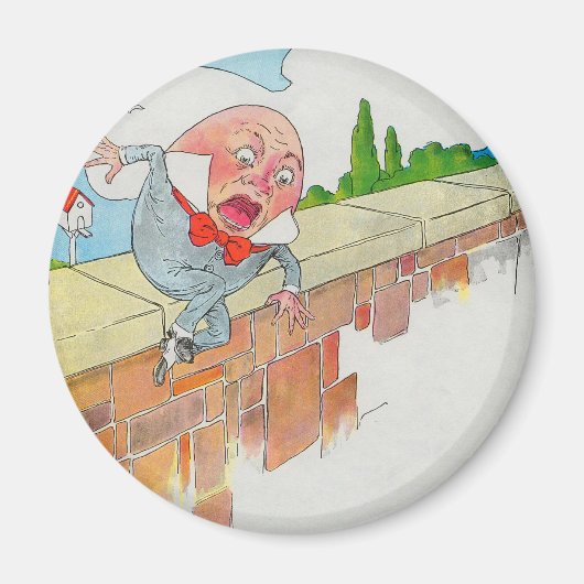 Aimant Humpty Dumpty assis sur un mur (Devant)