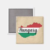 Aimant Hungary Flag Silhouette (Recto/Verso)