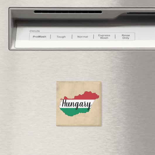 Aimant Hungary Flag Silhouette (In Situ (Lave-vaisselle))