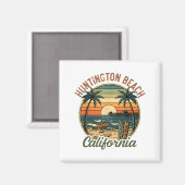 Aimant Huntington Beach California Los Angeles Surfer Vin (Recto/Verso)