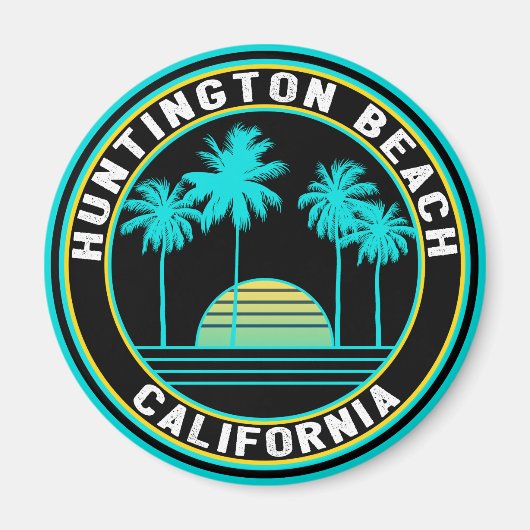 Aimant Huntington Beach California Surf Surfing (Devant)