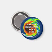 Aimant HURRICANE SURVIVOR Personnalisé Commémoratif (Recto/Verso)