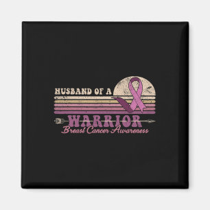 Aimant Husband Of A Warrior Breast Cancer Awareness Suppo