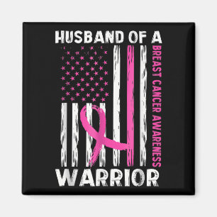 Aimant Husband Of A Warrior Breast Cancer Awareness Suppo