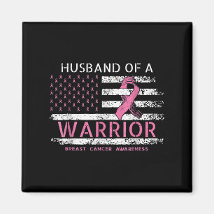 Aimant Husband Of A Warrior Breast Cancer Awareness Suppo