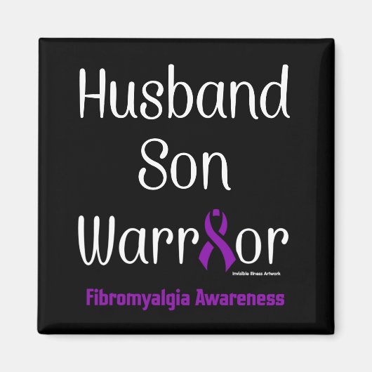 Aimant Husband Son Warrior...Fibro (Devant)