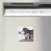 Aimant Husky avec litière de petits (In Situ (Lave-vaisselle))