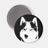 Aimant Husky Fridge Magnet Alaskan Sled Dog Magnet (Recto/Verso)