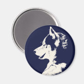 Aimant Husky Fridge Magnet Alaskan Sled Dog Magnet (Recto/Verso)