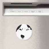 Aimant Husky Fridge Magnet Alaskan Sled Dog Magnet (In Situ (Lave-vaisselle))