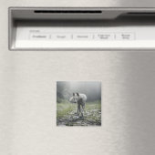 Aimant Husky Sibérien Blanc (In Situ (Lave-vaisselle))