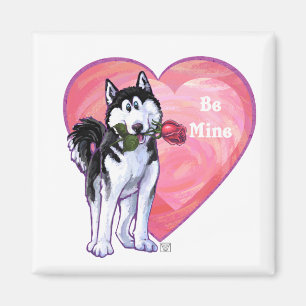 Aimant Husky Valentine's Day