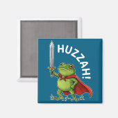 Aimant Huzzah Frog Knight Funny Sword Meme Frog Quote Men (Recto/Verso)