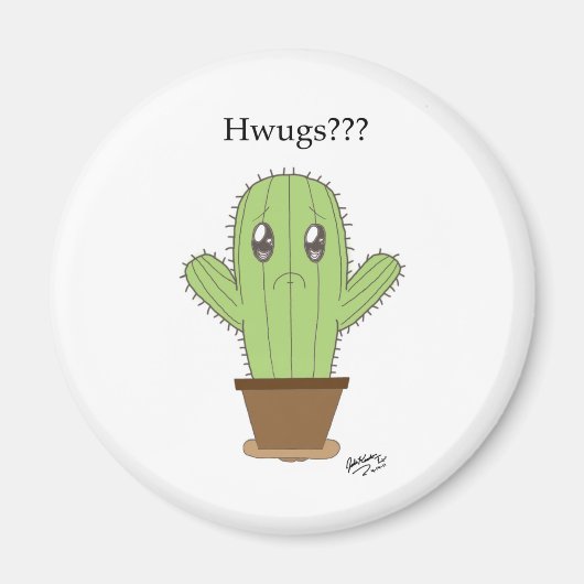 Aimant "Hwugs ? ? ?" Cactus (Devant)