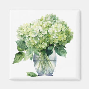 Aimant Hydrangea Vert  
