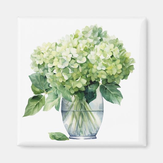 Aimant Hydrangea Vert   (Devant)