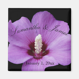 Aimant Hydrangea Violette de près Mariage