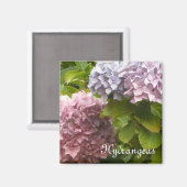 Aimant Hydrangeas romantiques (Recto/Verso)