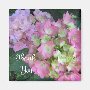 Aimant Hydrangeas Roses Merci