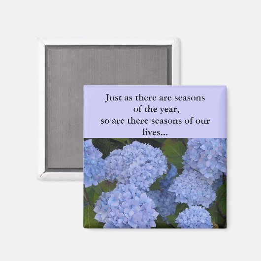 Aimant Hydrangeas Saisons de nos vies (Recto/Verso)