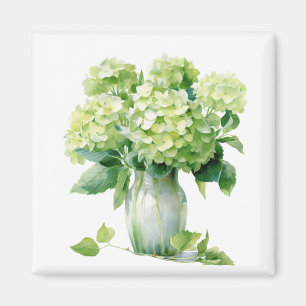Aimant Hydrangeas Verts  