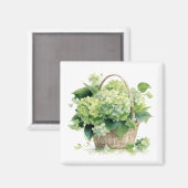 Aimant Hydrangeas Verts   (Recto/Verso)