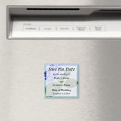 Aimant Hydrangée bleu foncé avec Feuilles (In Situ (Lave-vaisselle))