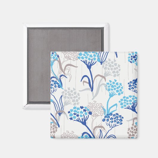 Aimant Hydrangée légère et aérée Motif floral (Recto/Verso)
