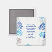 Aimant Hydrangée légère et aérée Motif floral (Recto/Verso)