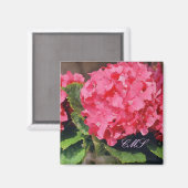 Aimant Hydrangée rose (Recto/Verso)