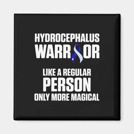 Aimant Hydrocéphalie Survivor Guerrier de sensibilisation (Devant)