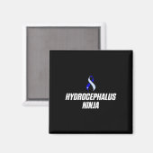 Aimant Hydrocéphalie Survivor Ninja Sensibilisation Guerr (Recto/Verso)