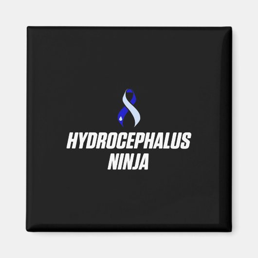 Aimant Hydrocéphalie Survivor Ninja Sensibilisation Guerr (Devant)