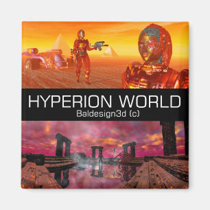 Aimant HYPERION SCIENCE MONDIALE FICTION Scifi