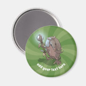 Aimant Hypnotic Mystic Armadillo Shaman And Staff (Recto/Verso)