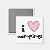 Aimant I <3 Vampires - rose (Recto/Verso)