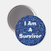Aimant I Am a Survivor Affirmation Blue Magent (Recto/Verso)