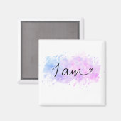 Aimant *~* I AM Affirmation Intention Blob Abstrait (Recto/Verso)
