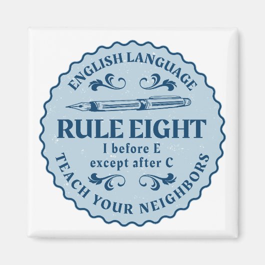 Aimant I avant E sauf après C Règle drôle (Devant)