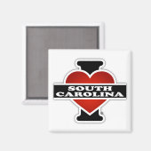 Aimant I Coeur Caroline du Sud (Recto/Verso)