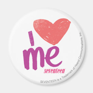 Aimant I coeur je rose/pourpre