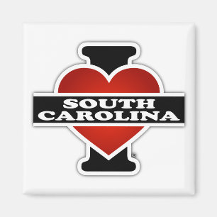 Aimant I coeur la Caroline du Sud